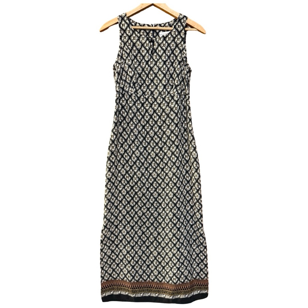 Vintage DBY Geometric Maxi Dress
